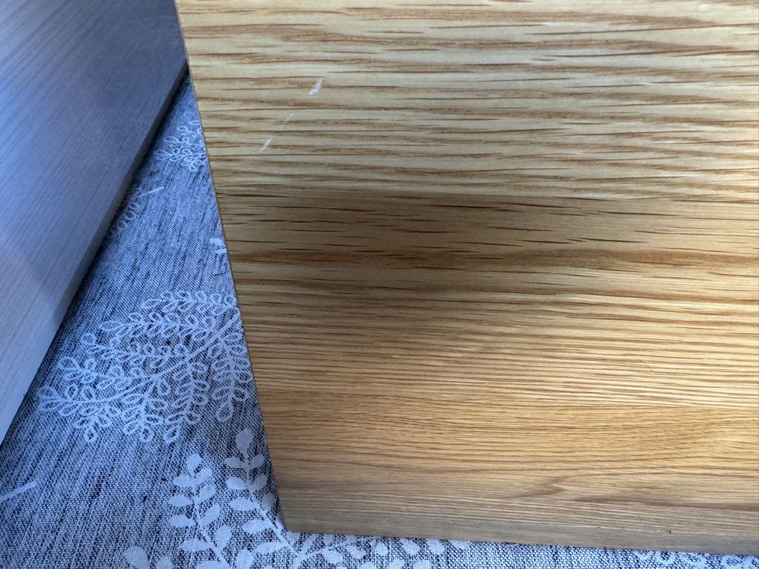 ②廃盤 無印良品 木製キャビネット スリム オーク材 木扉 44cm角83cm高