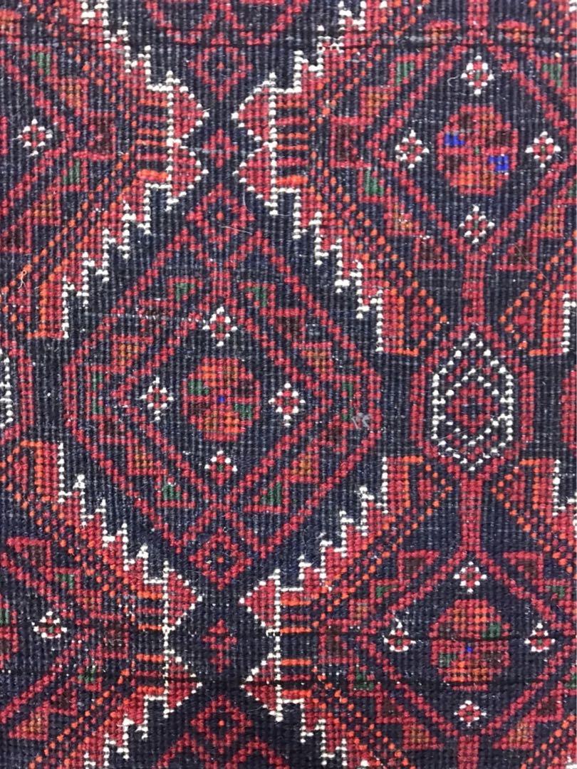 手織り ペルシャ絨毯 トライバルラグ オールドバルーチ 画像9