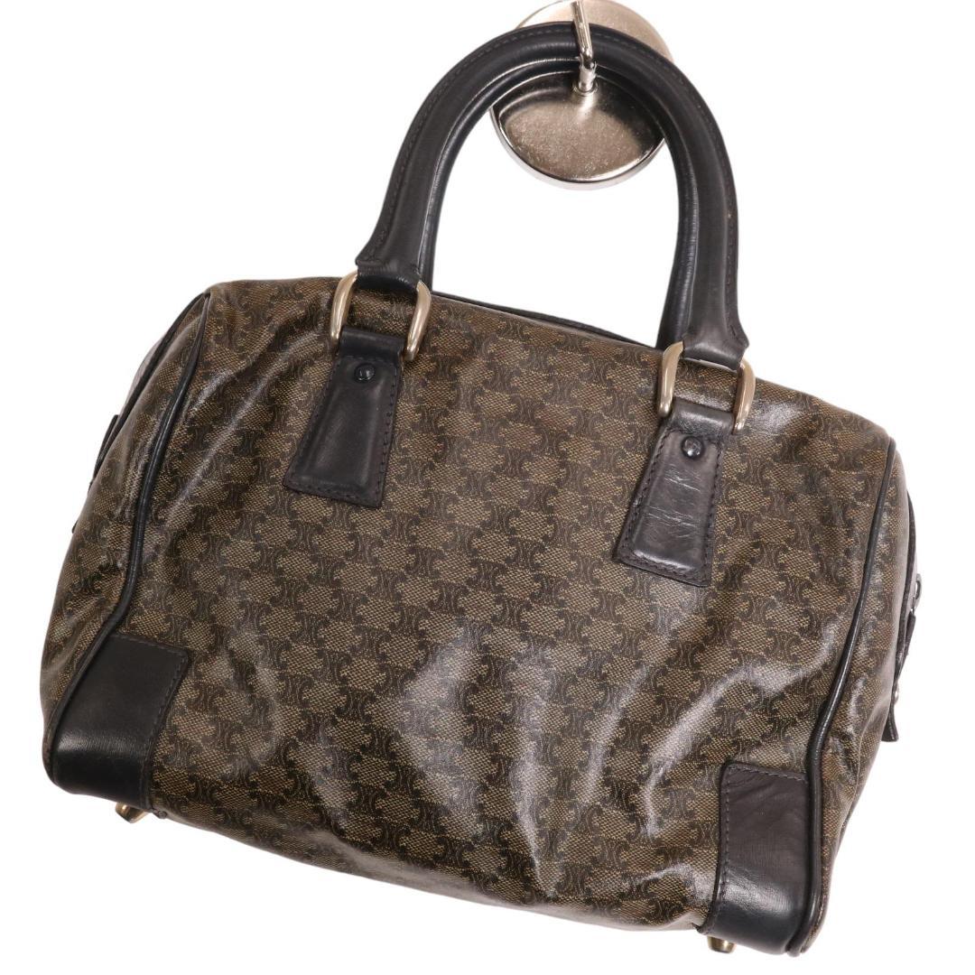 希少✨CELINE 黒マカダム ミニボストン トリオンフ ハンドバッグ