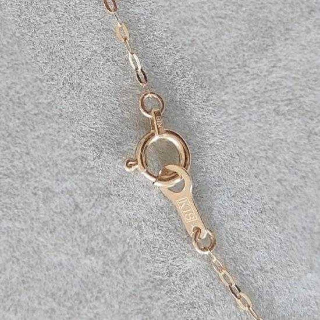 ネックレス 18K 刻印 小豆チェーン 40cm 18KYG つけっぱなしOK