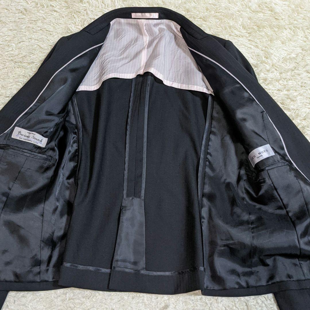 LES MUES レミュー スーツ　セットアップ　ストレッチ　ネイビー　黒