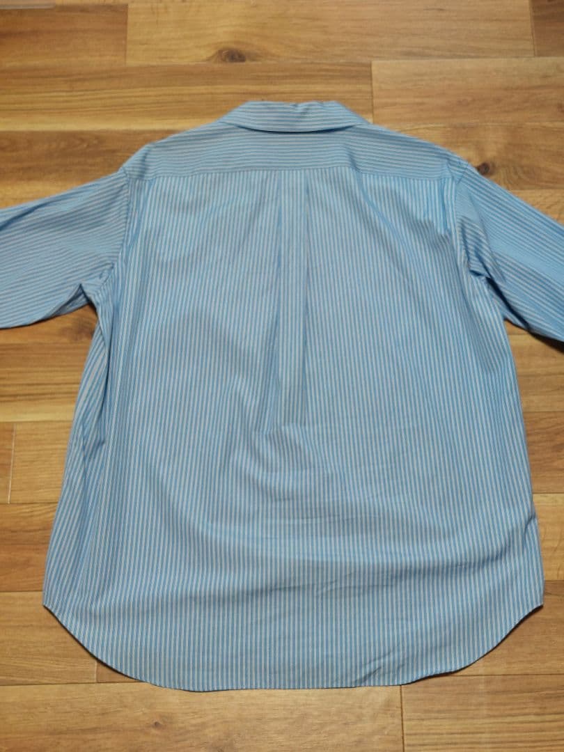 meagratia ストライプジップアップ2ウェイシャツ meagratia ストライプジップアップ2ウェイシャツ