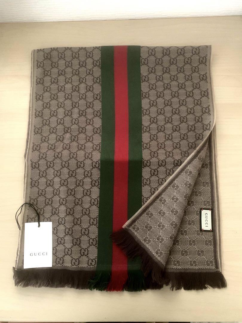 【新品未使用】GUCCI グッチ ウール×シルク ストール マフラー　タグ付き