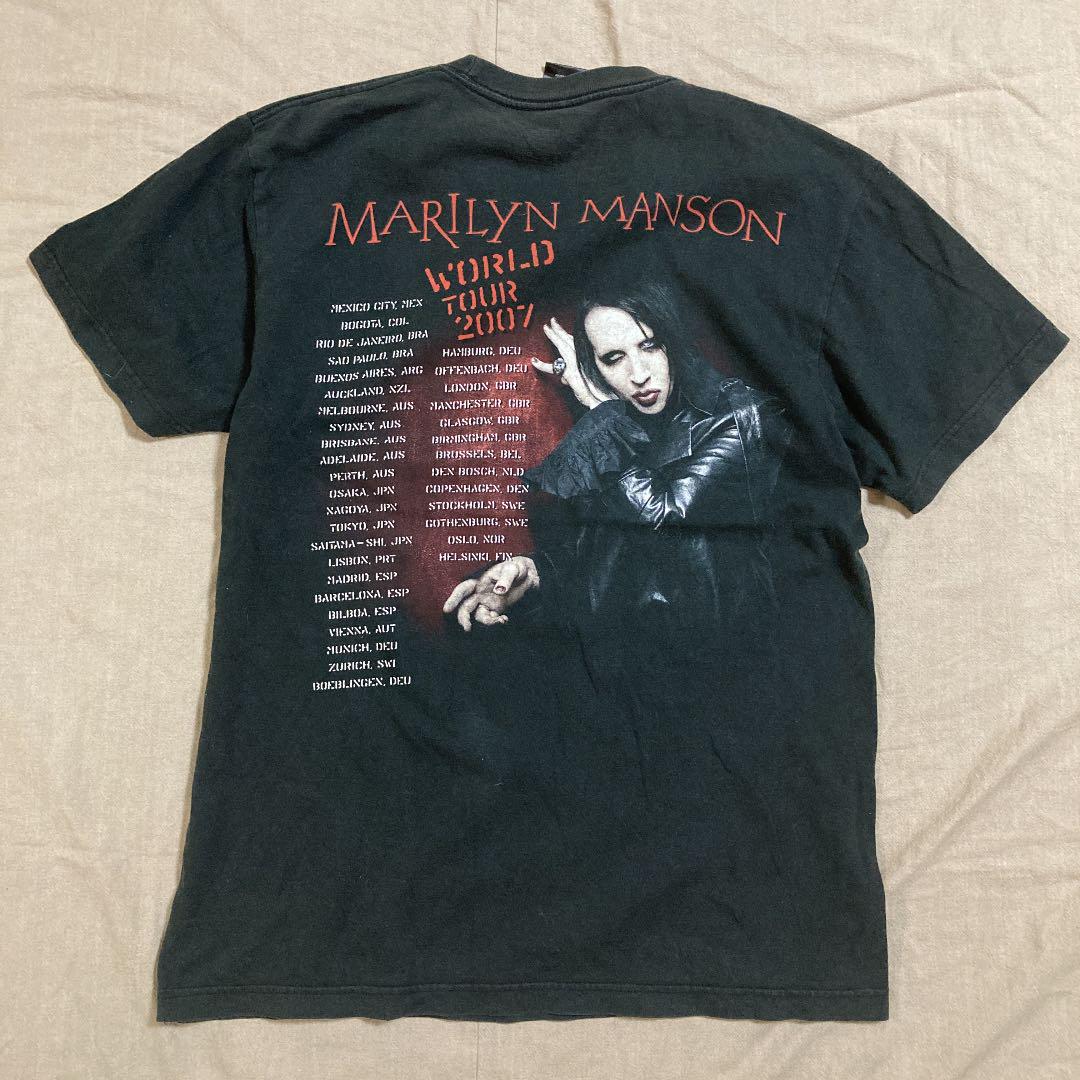 マリリンマンソン 2007 ワールドツアー tシャツ SHOOTボディ バンド