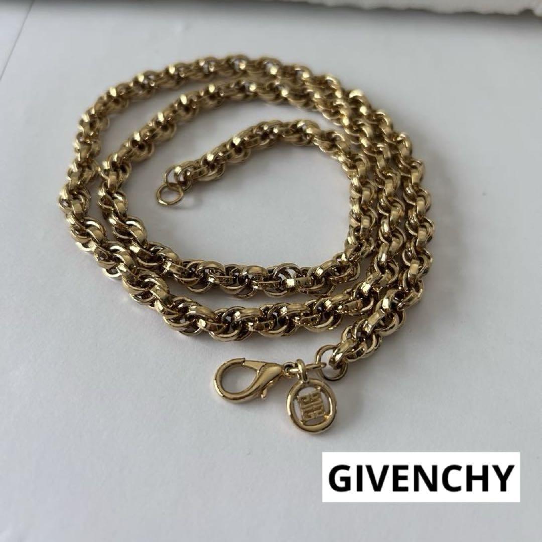GIVENCHY ジバンシー ゴールドチェーンロングネックレス - メルカリ