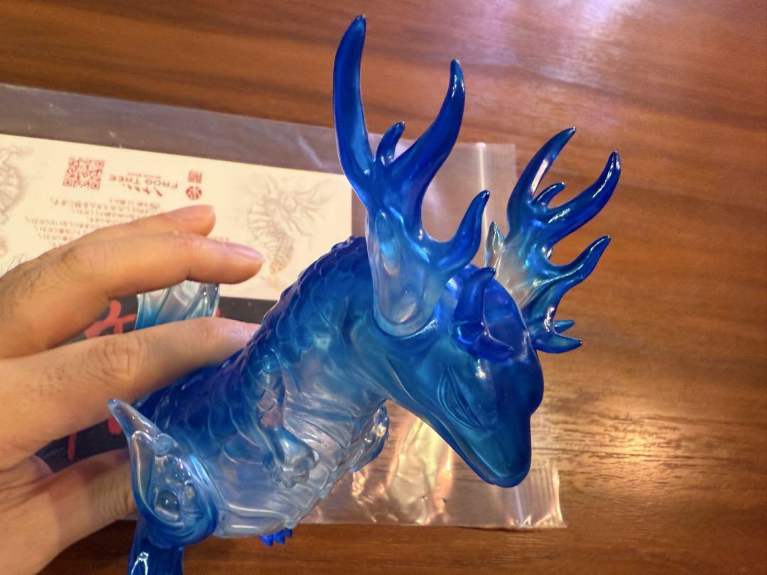 麟核　リンカク　切子ブルー　frogtree ソフビ　フィギュア　アートトイ 麟核 リンカク 切子ブルー frogtree ソフビ フィギュア