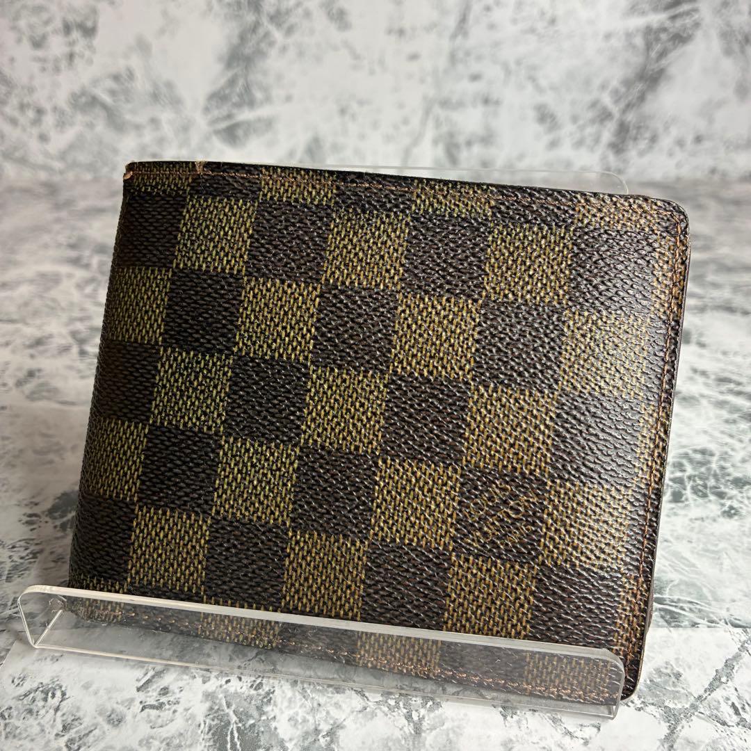 ✨LOUIS VUITTON✨　ルイヴィトン　二つ折り財布　ダミエ
