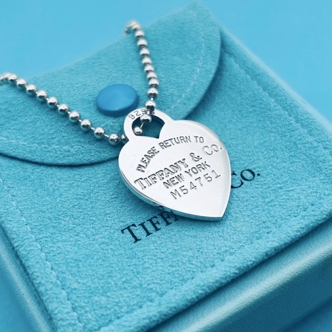 TIFFANY&CO.リターントゥハートネックレスロングボールチェーン　【美品】 h203 ティファニー リターントゥ ハート ロングボールチェーン