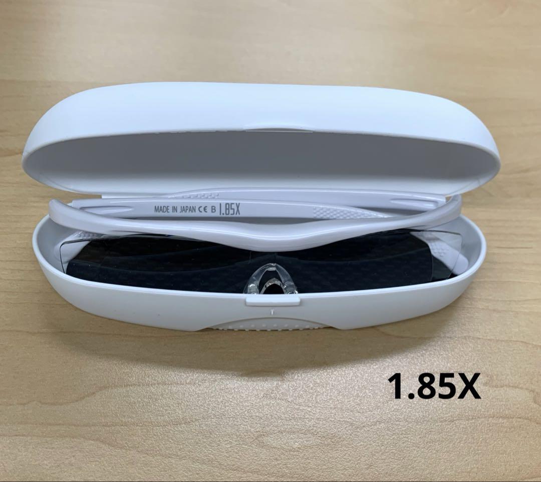 新品未使用　ハズキルーペ　コンパクト　1.85X 白