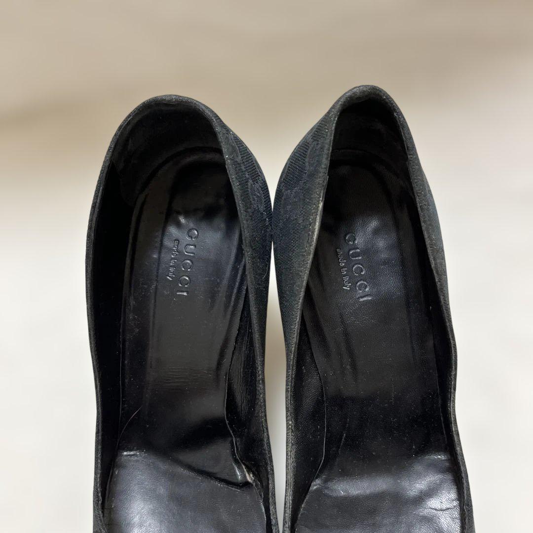 GUCCI グッチ GGキャンバス パンプス ハイヒール バンブーヒール GUCCI グッチ GGキャンバス パンプス ハイヒール バンブーヒール