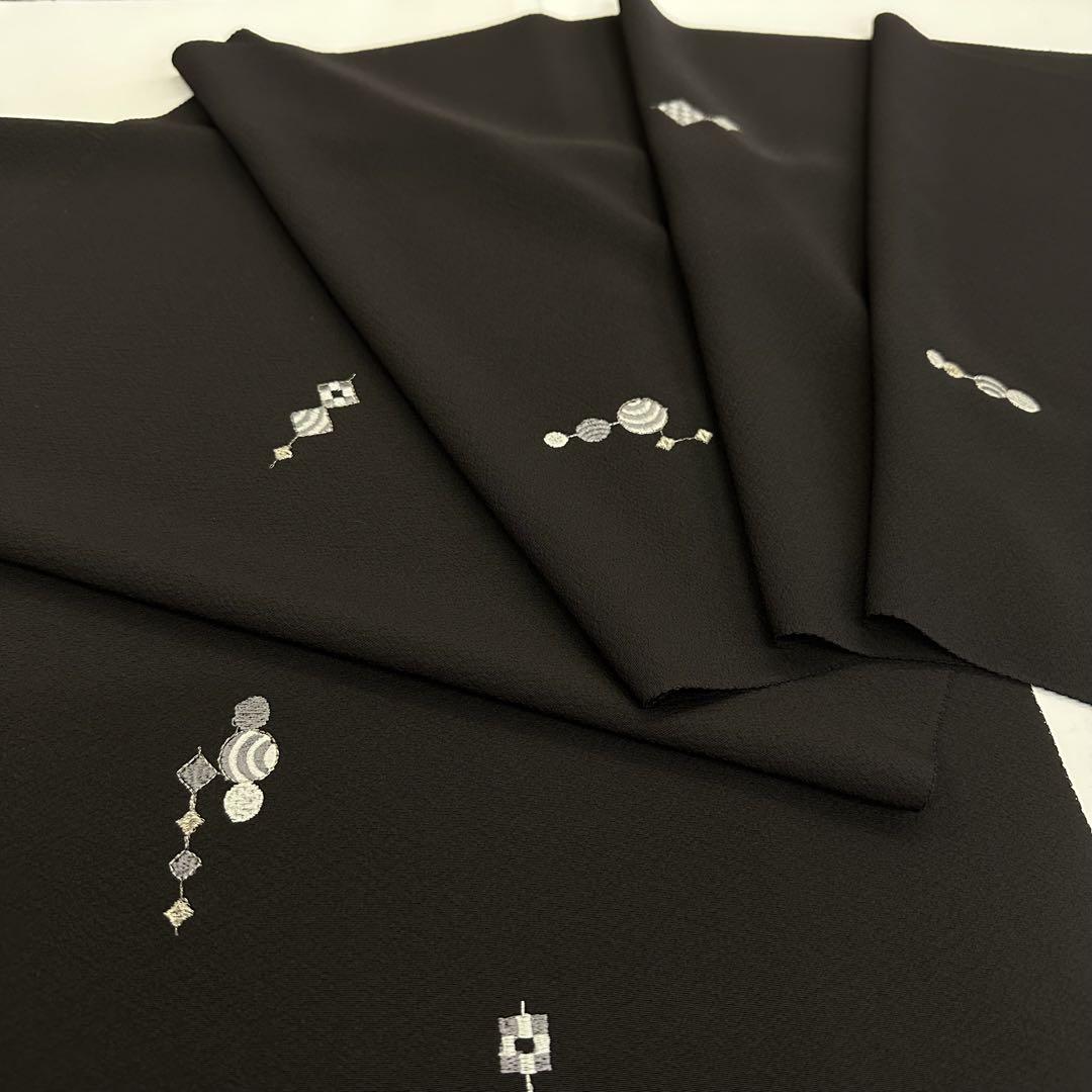 新品 正絹 小紋 反物 刺繍 丹後ちりめん 3316