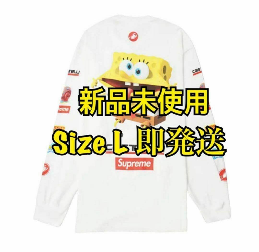 Supreme x SpongeBob Castelli L/S Tee白L