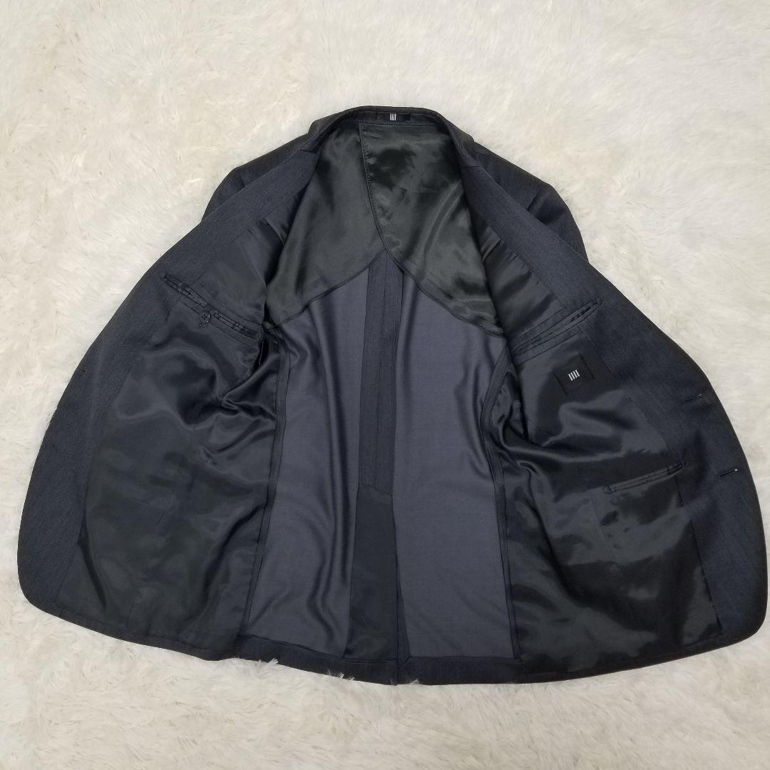 SALE正規品 極美品 シルク混 Y6 グレー E9eKk-m74418981381 スーツセレクト セットアップ 3ピース 日本製新品