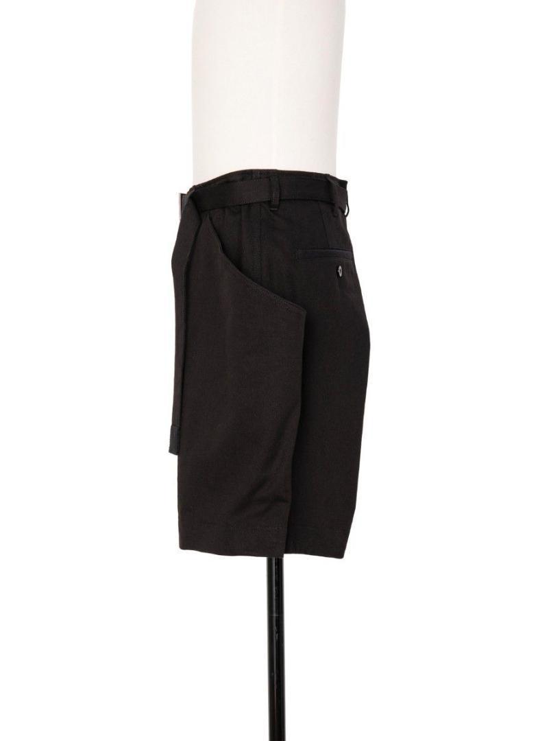 2　SACAI 25SS Cotton Chino Shorts 黒　サカイ