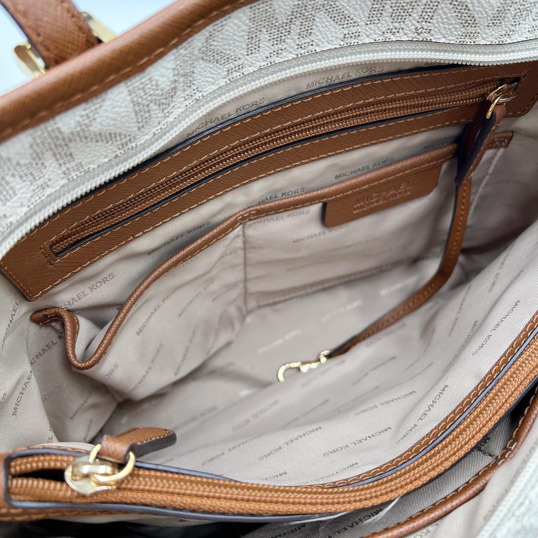 本物ファッション - 美品 MICHAEL KORS PVC シグネチャー トート