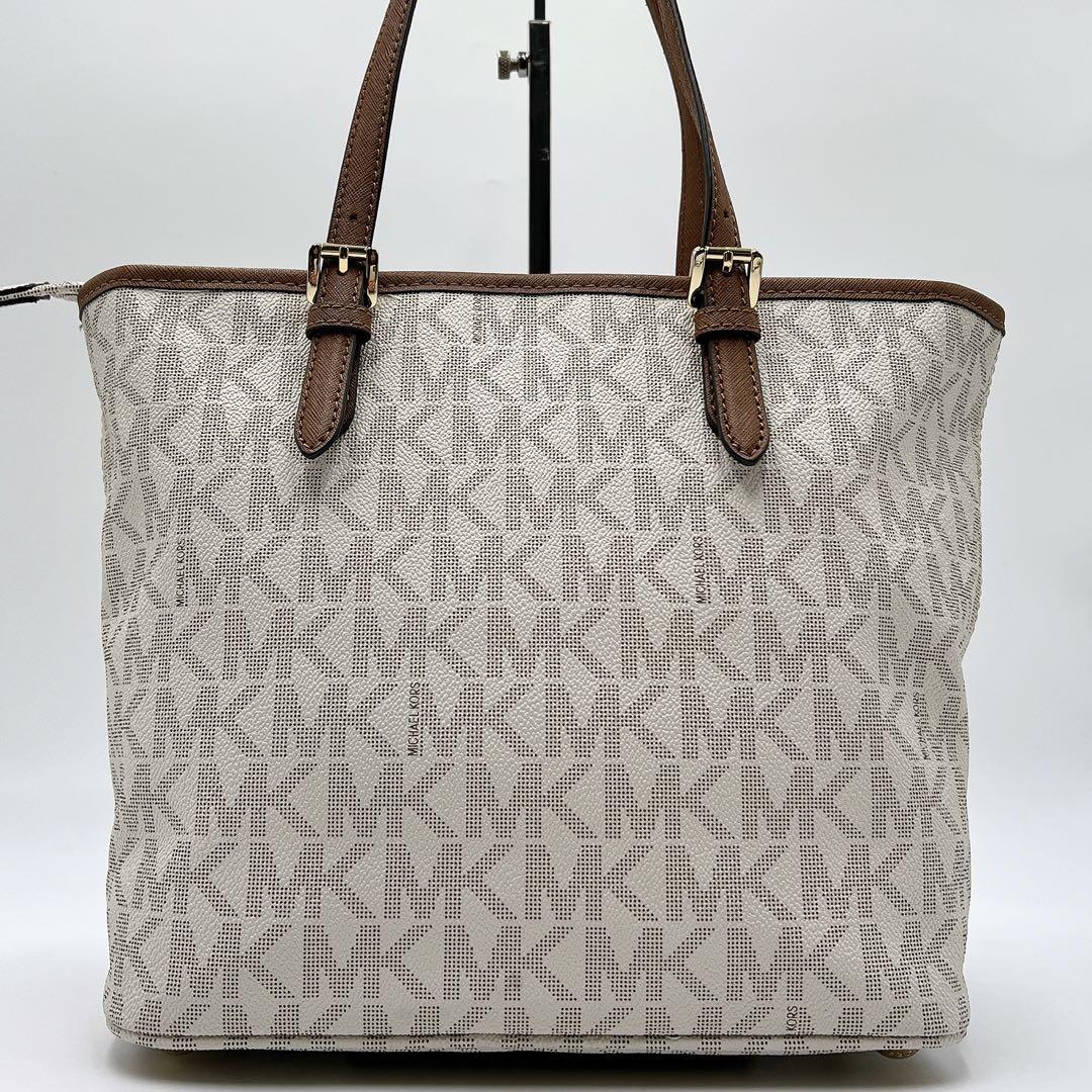 【NEW限定品】 本物ファッション - トート シグネチャー PVC KORS MICHAEL 美品 バッグ