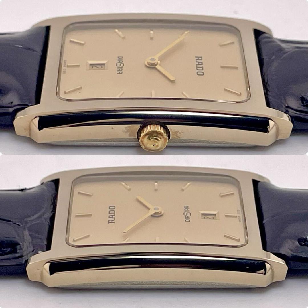 【新品ベルト/稼働】ラドー ダイヤスター レキュタンギュラー ゴールド 時計