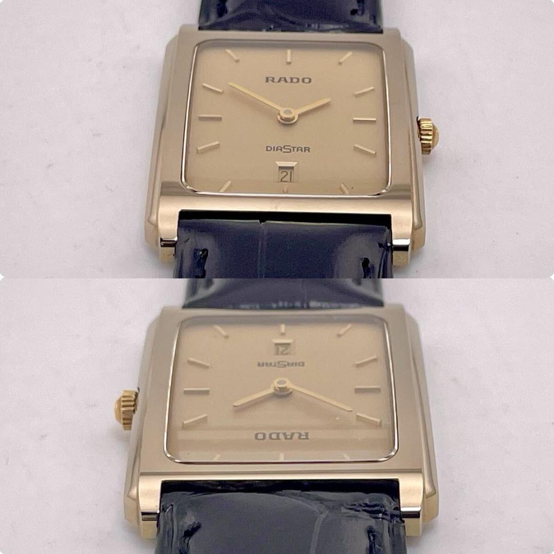 【新品ベルト/稼働】ラドー ダイヤスター レキュタンギュラー ゴールド 時計