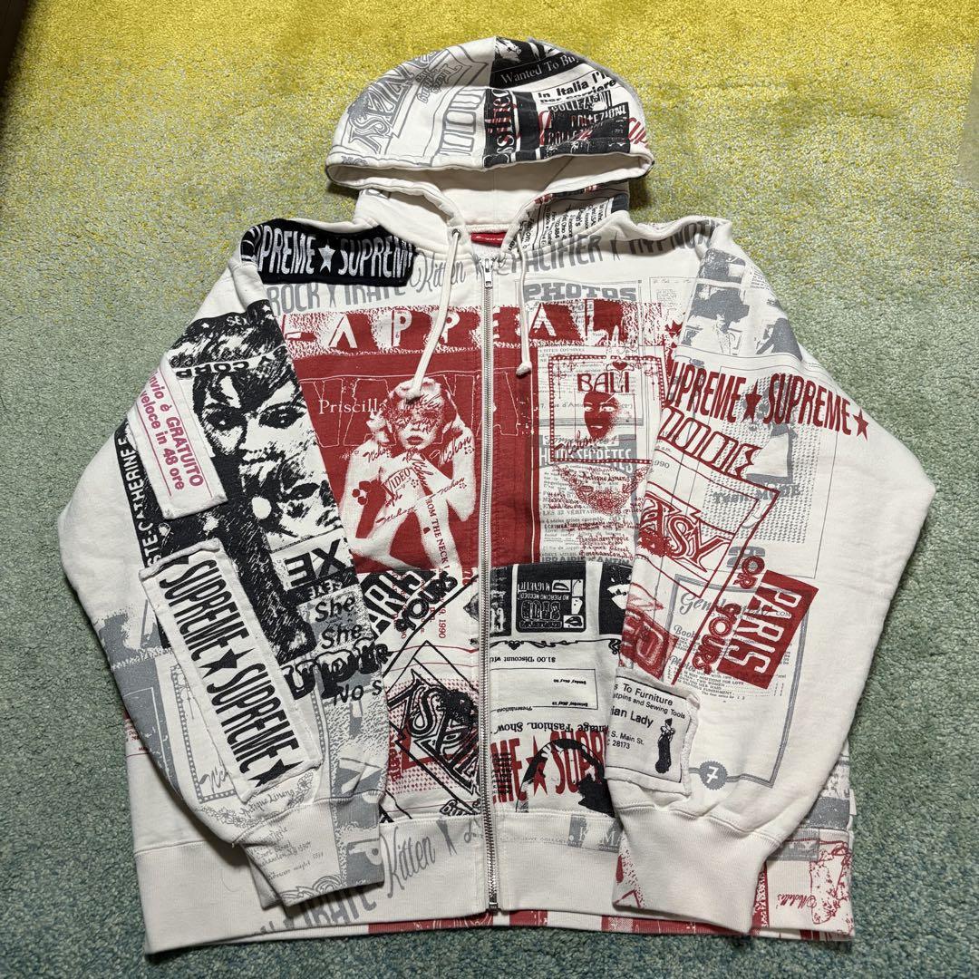 シュプリーム★コラージュジップアップフーディ★Collage Zip Supreme Collage Zip Up Hooded Sweatshirt (SS24) - $198