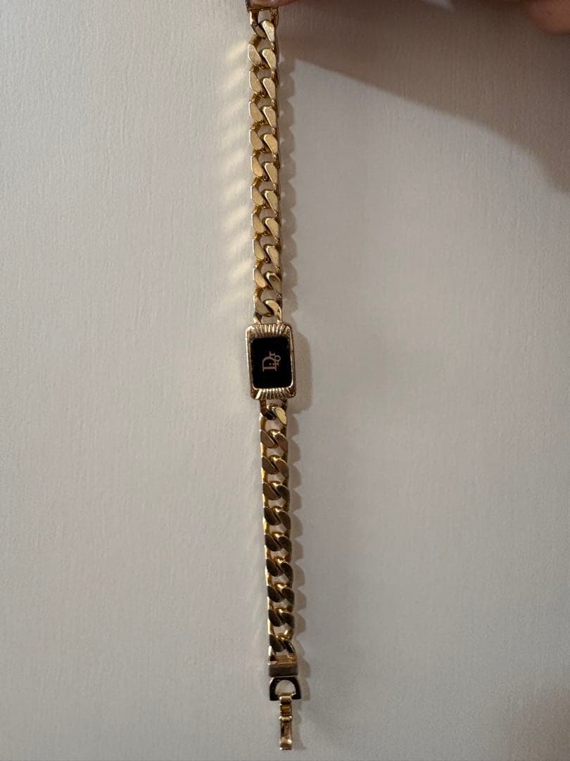 Dior ゴールド 喜平チェーン ロゴプレート ブレスレット Dior ゴールド 喜平チェーン ロゴプレート ブレスレット