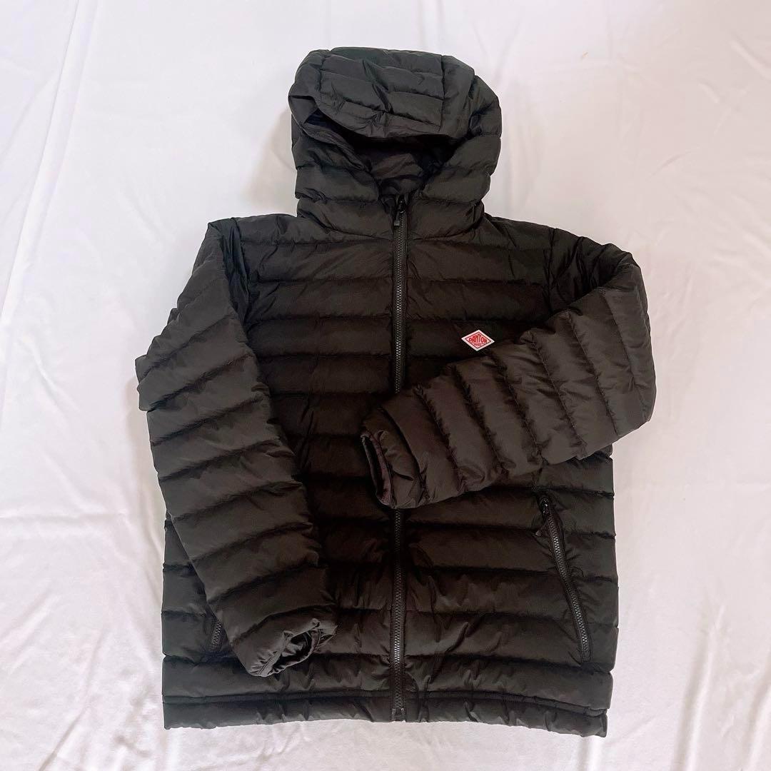 未使用級⭐︎DANTONダントン フード ミドル ダウンジャケット 黒 34