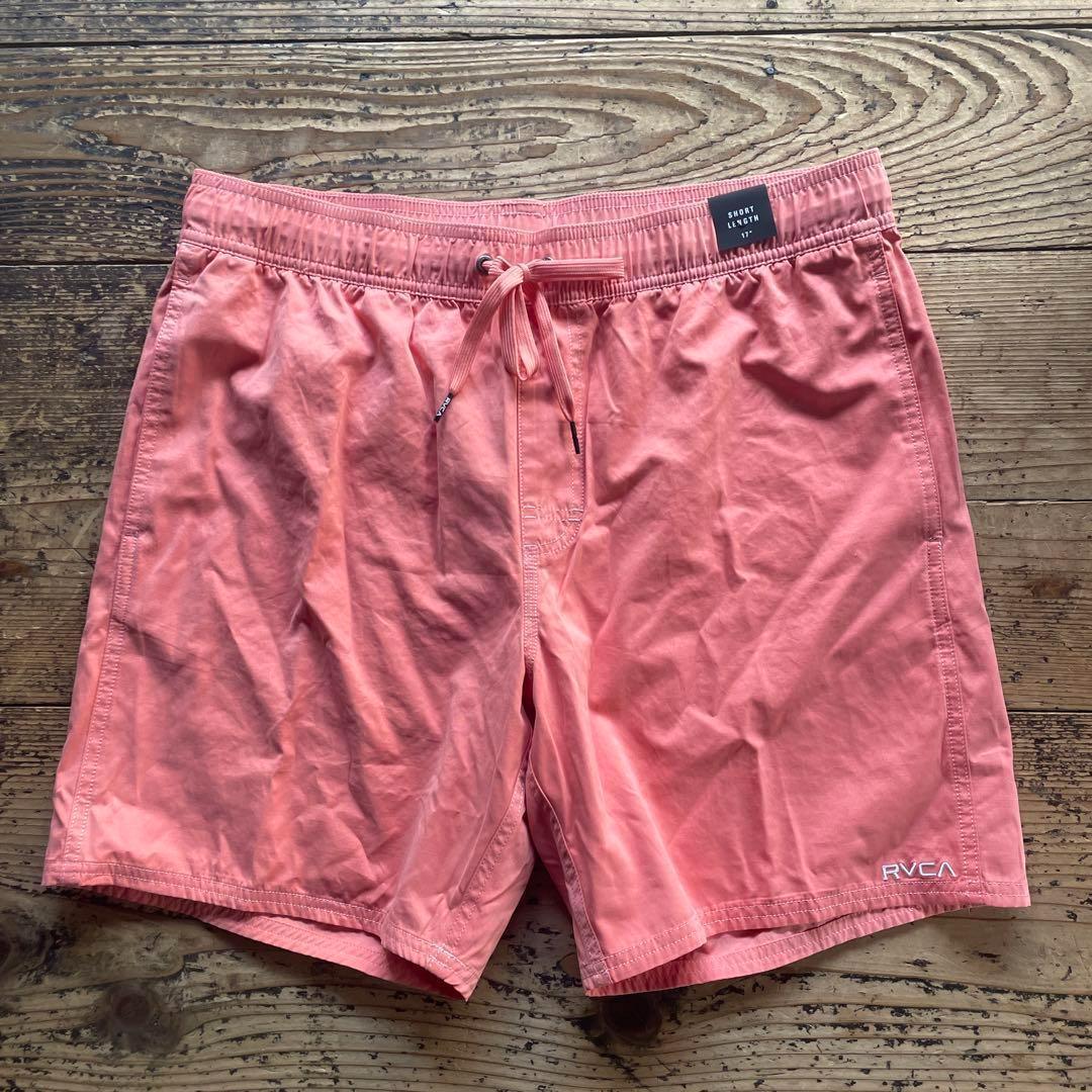 新品 RVCA ルーカ　水陸両用　ボードショーツ　オレンジ系　L 25ss