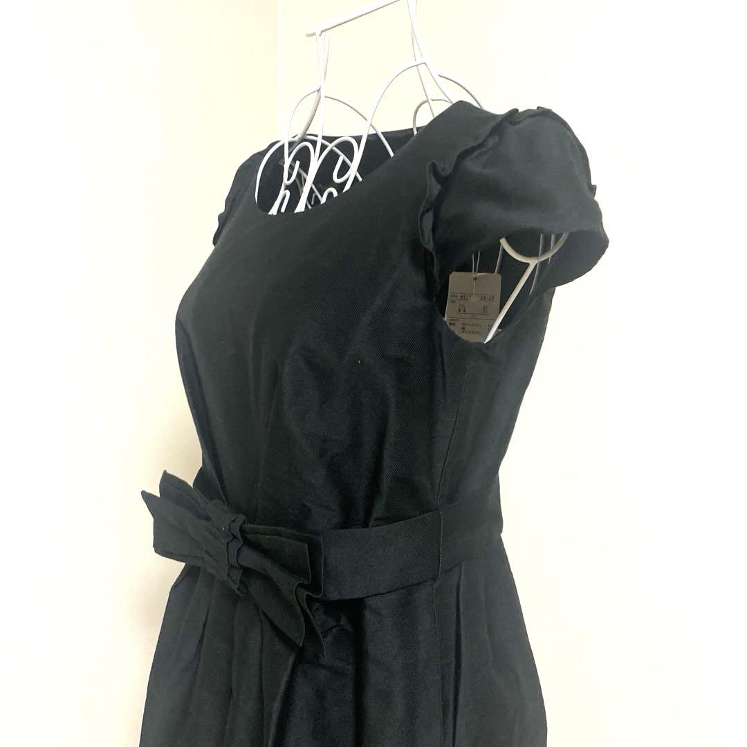タグ付き☆TO BE CHIC】黒 フリル ベルト付きワンピース サイズ