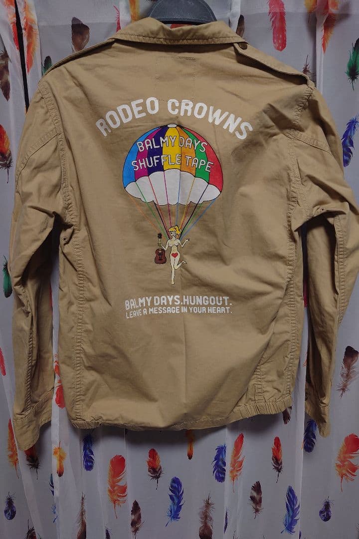 ロデオクラウンズ RODEO CROWNSジャケット ベージュ バックプリントL・RODEOCROWNS