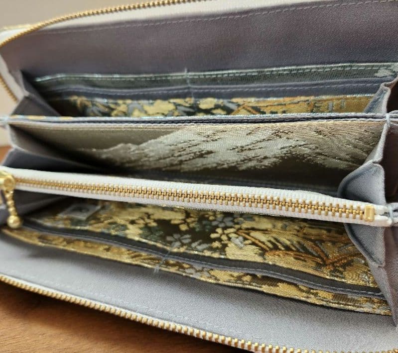 帯リメイク　ラウンドファスナー長財布 振り袖リメイク ラウンドファスナー長財布25071201 着物帯リメイク