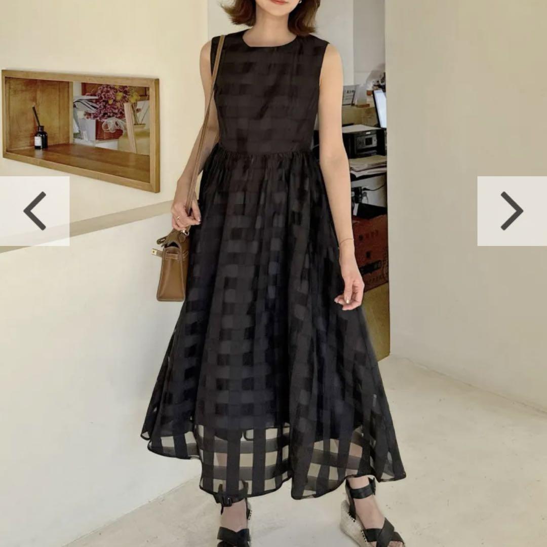 【新品】〈BIRTHDAY BASH〉SHEER CHECK NS FLARE