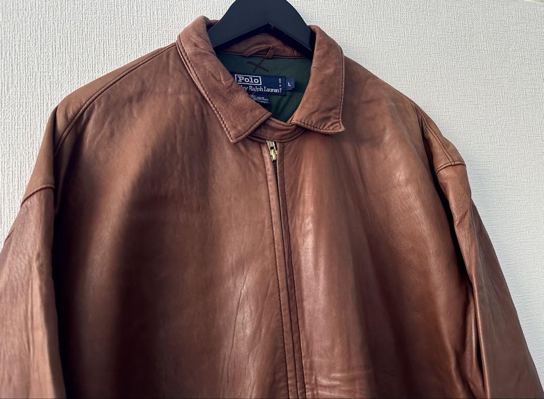 超スペシャル 90s ポニーマーク無 ラルフローレン レザー ジャケット L