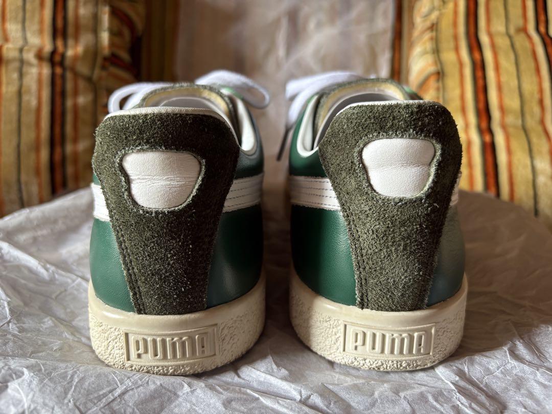 Puma グリーン レザー スニーカー