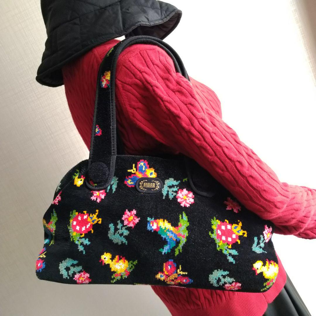 FEILER フェイラー花柄 ボストンバッグハイジPVC