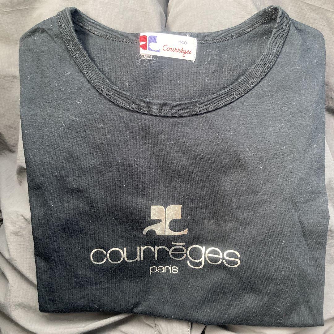 専用希少 Courreges Y2K ロゴ 刺繍 半袖 ニット クレージュ 美品♡courreges サマーニット 半袖 バイカラー ロゴ 刺繍