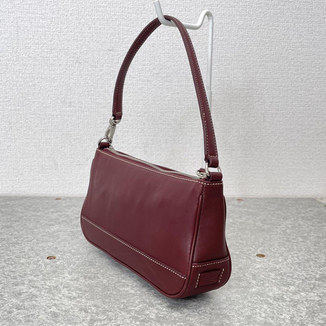 超特価セール開催！！ COACH コーチ ハンドバッグ アクセサリーポーチ レザー ボルドー バッグ