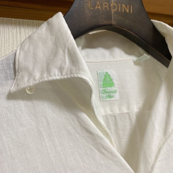 マサ様【極美品】Finamore フィナモレ リネン MANUEL 　シャツ フィナモレ 極美品 Finamore リネン MANUEL