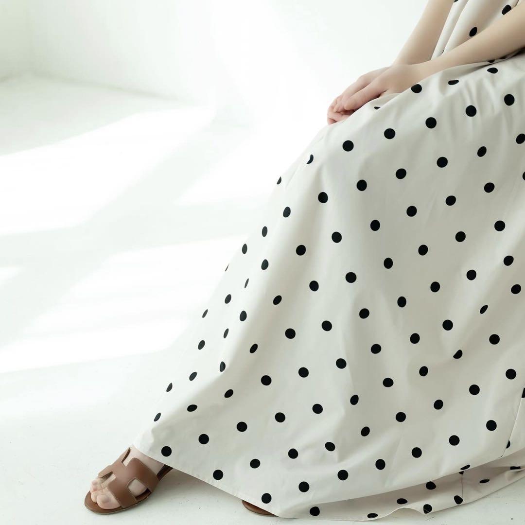 美品 KARRY Empire dress キャミワンピース ドット Fホワイト 美品 KARRY Empire dress キャミワンピース ドット Fホワイト