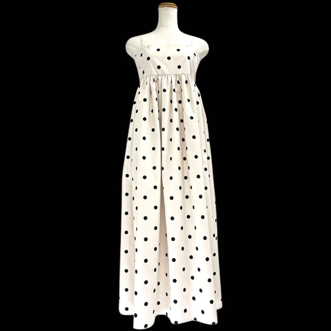 美品 KARRY Empire dress キャミワンピース ドット Fホワイト 美品 KARRY Empire dress キャミワンピース ドット Fホワイト