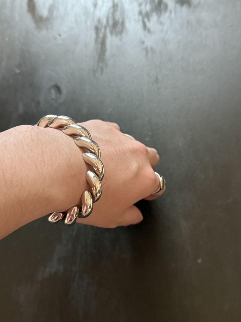 Italy Vintage シルバー925 ブレスレット ツイスト トルサード