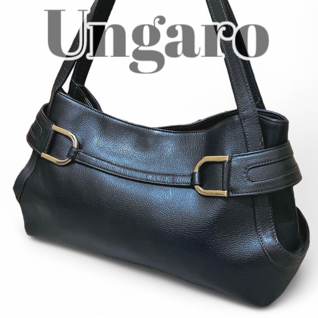 ungaro ウンガロ　レザーミニハンドバッグ　ショルダーバッグ2way ☆未使用☆ungaro☆ウンガロ☆レザーハンドバッグ☆ショルダー