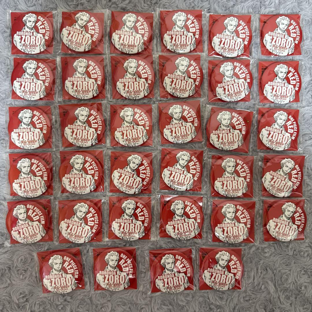 ワンピース ゾロ 缶バッジ RED セブンイレブン