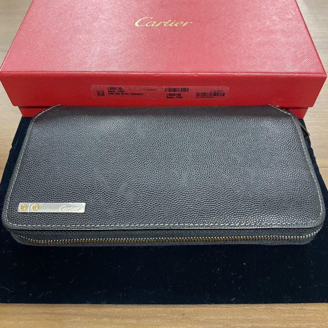 新品同様‼️カルティエ Cartier サントス 財布 長財布 ラウンド