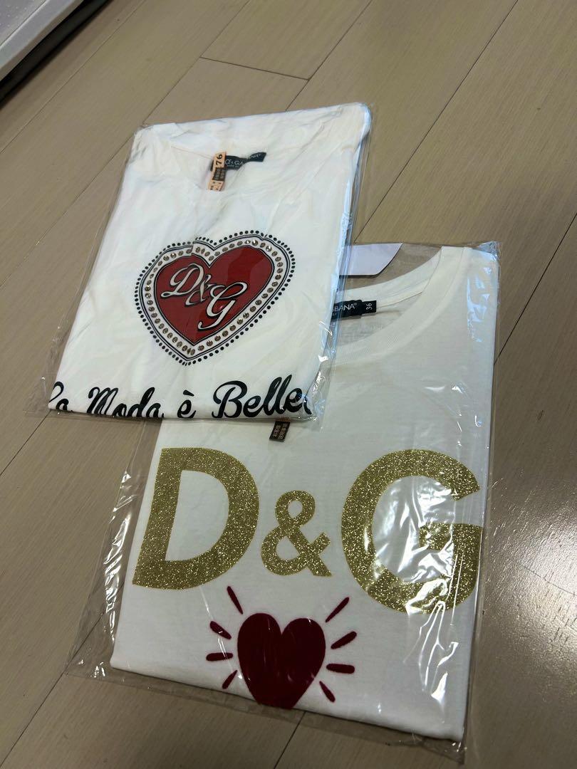 【最終値下 7/12まで】 D&G Tシャツ 2枚セット ホワイト 36