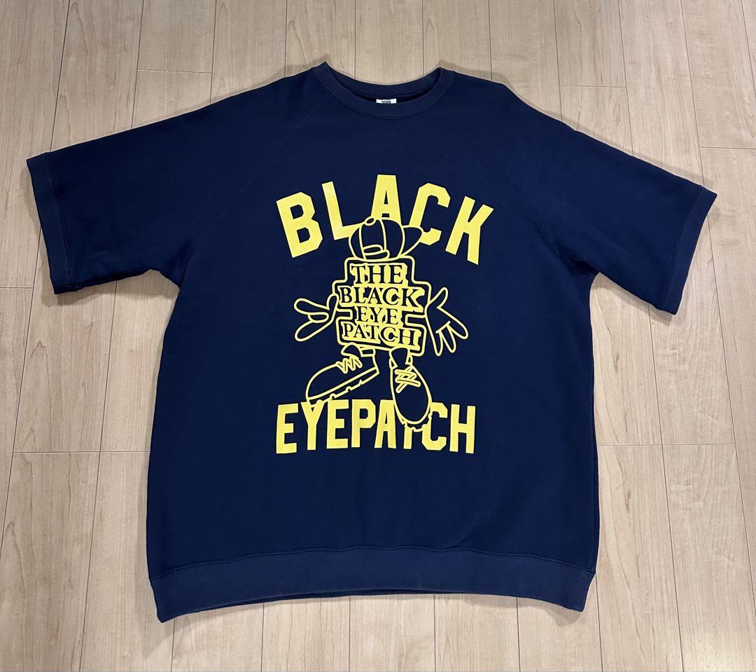 THE BLACK EYE PATCH ネイビー トレーナー ☆希少美品☆ THE BLACK EYE PATCH ネイビー スウェット M