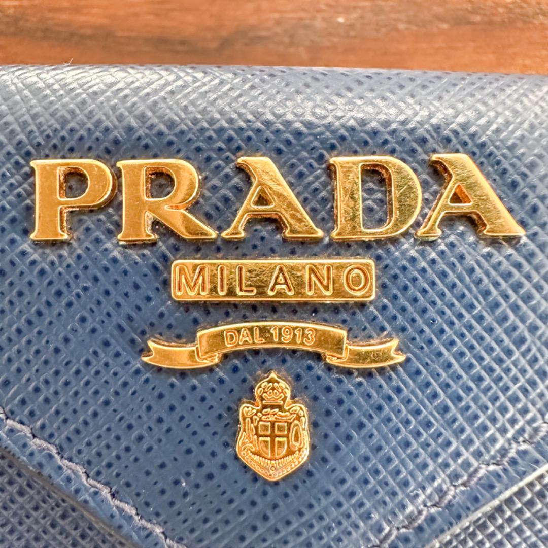 プラダ PRADA 三つ折り財布 1MH021 BLUETTE
