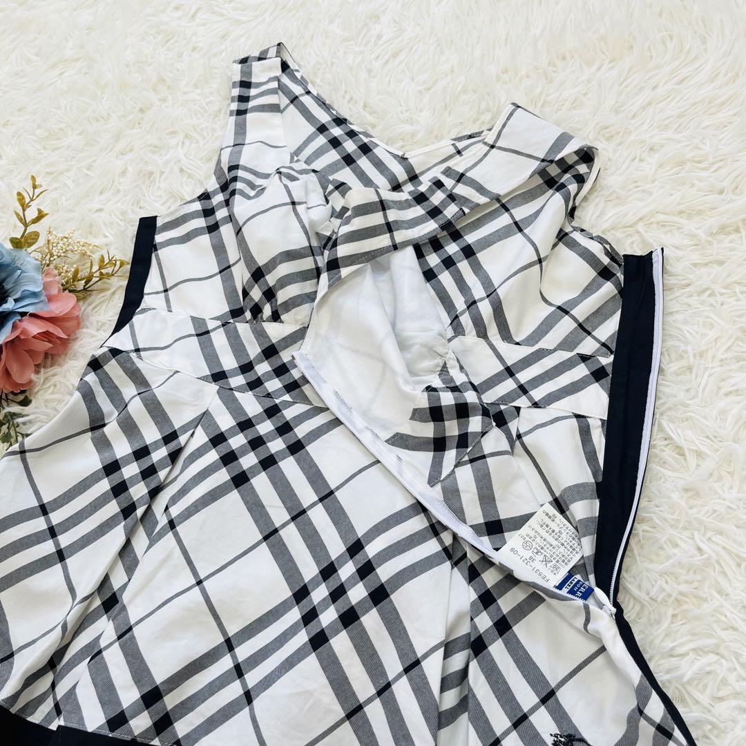 美品✨ バーバリー ブルーレーベル キュロット ノバチェック プリーツ ロゴ刺繍 バーバリーブルーレーベル ノバチェック キュロット【M】ロゴ