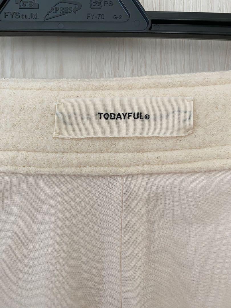 Drawstring Wool Pants トゥデイフル　38 ホワイト
