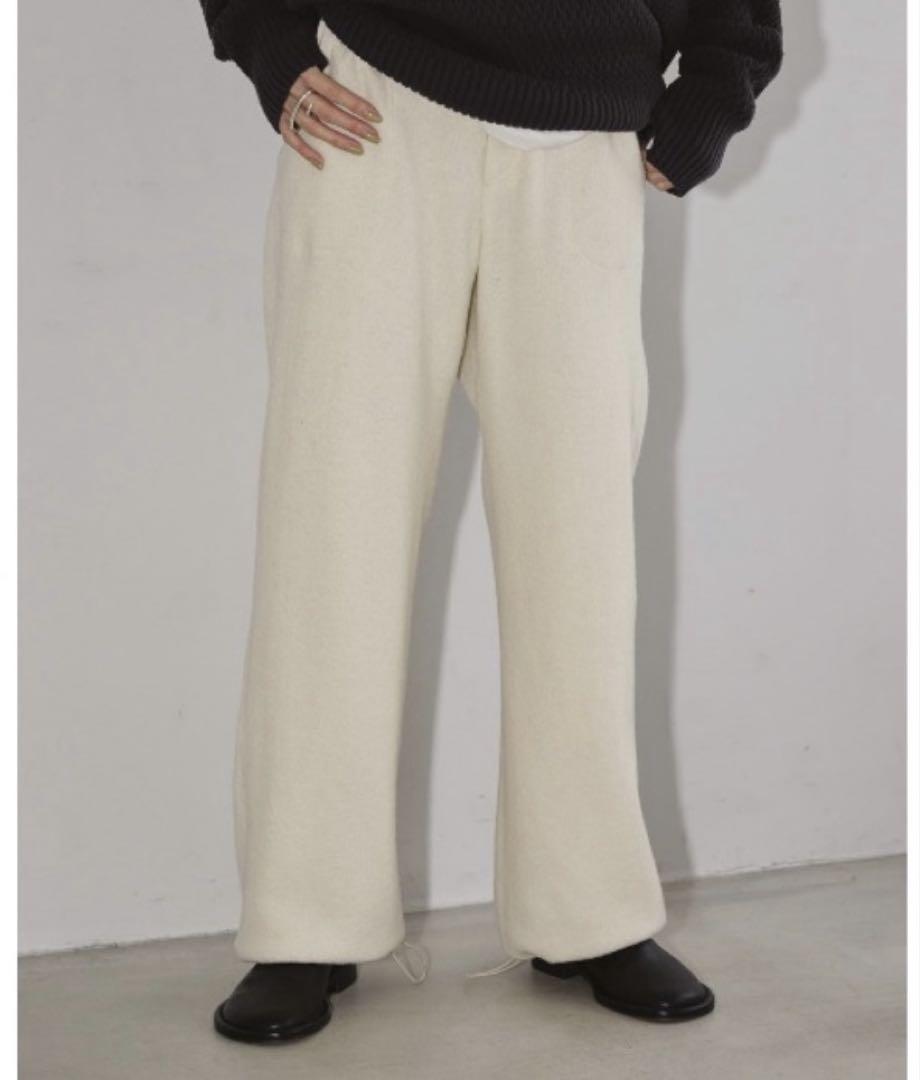 Drawstring Wool Pants トゥデイフル　38 ホワイト
