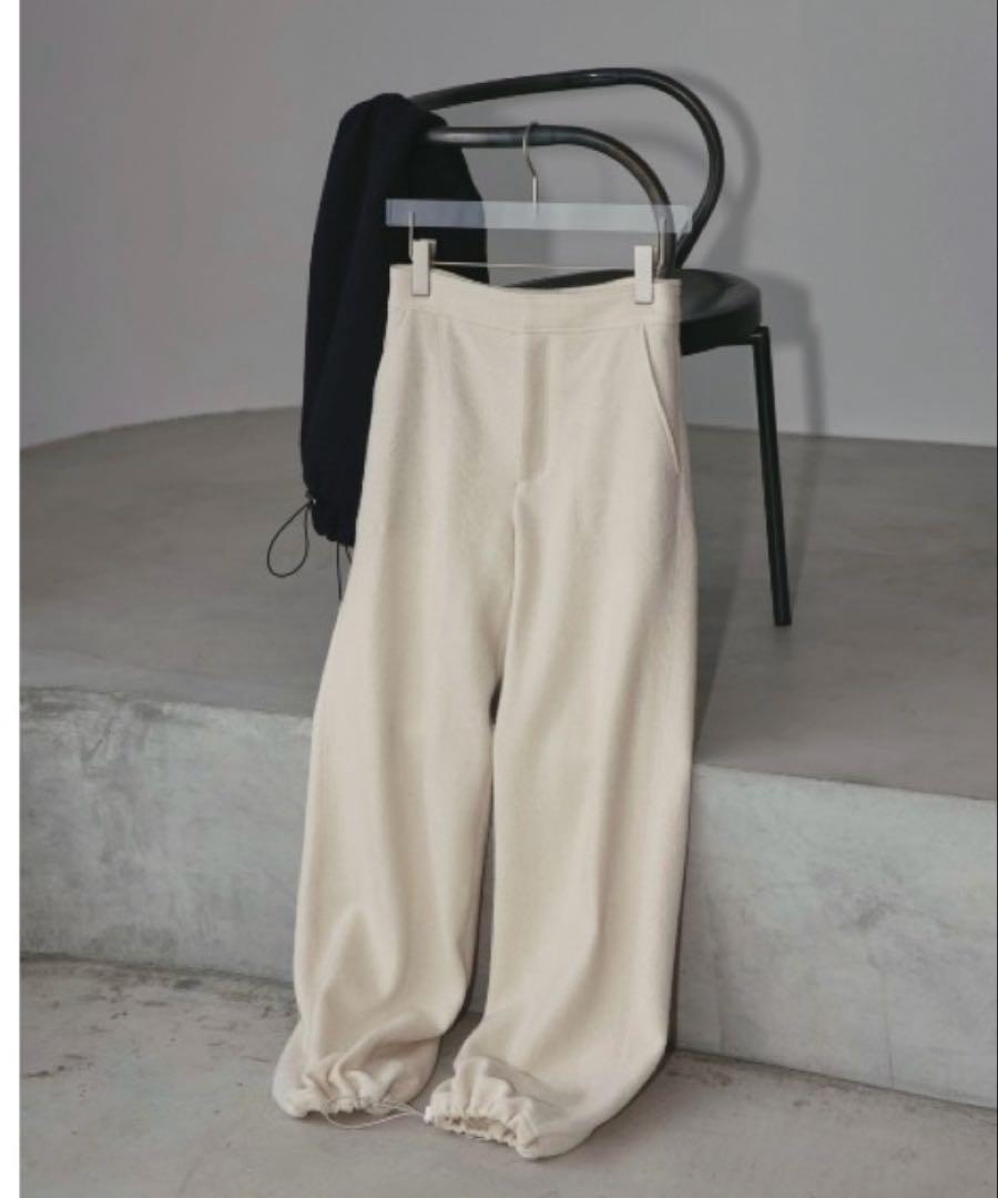 Drawstring Wool Pants トゥデイフル　38 ホワイト