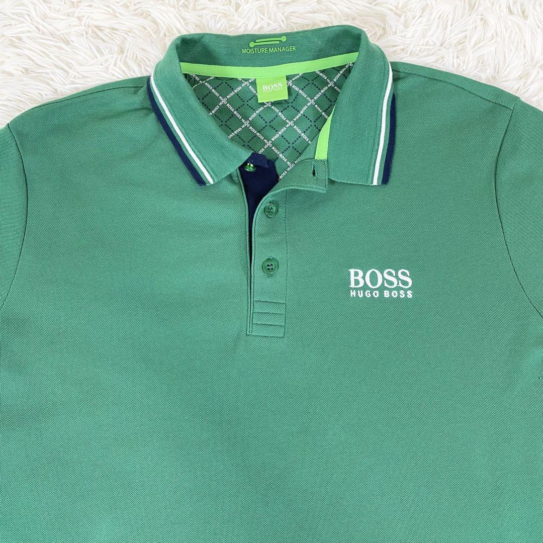 Hugo Boss ゴルフウェア　パステルグリーン HUGO BOSS ヒューゴボス ポロシャツ L グリーン 半袖 ゴルフ